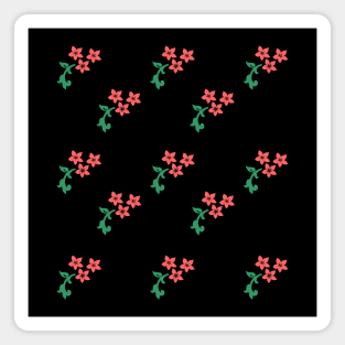 Floral line art pattern Magnet